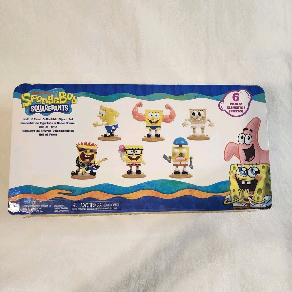 Just Play Spongebob Squarepants Hall of Fame 6 Figurune Set Nickelodeon NIB - Picture 2 of 3